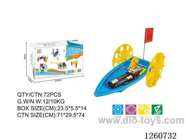 Electric Plastic DIY Bright Wheel Boat