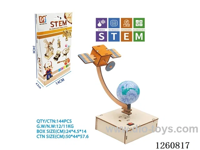 Wooden Satellite Around the World