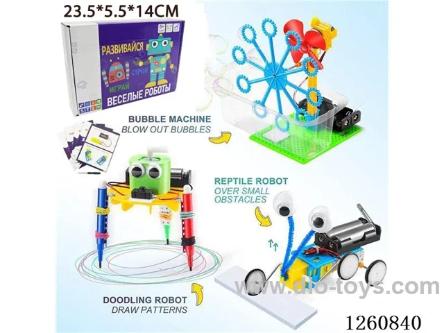 Russian 3-in-1 plastic DIY toy set