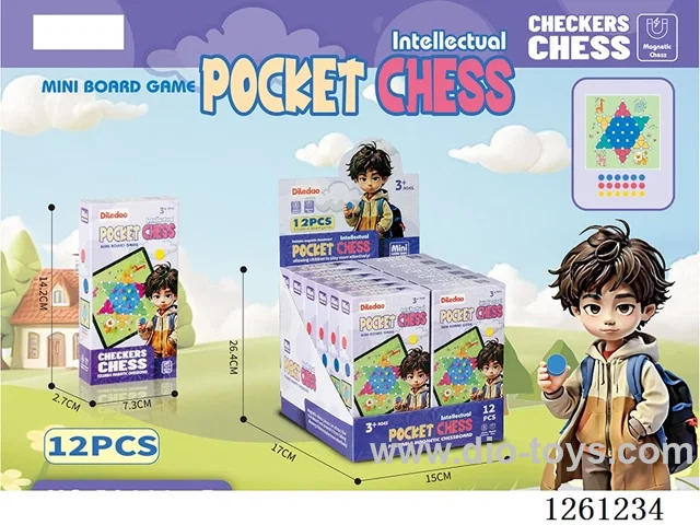 Magnetic Folding Checkers 12PCS