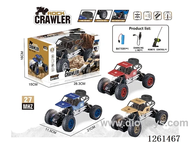 27MHZ 4ch RC alloy car with light included battery 4 colors