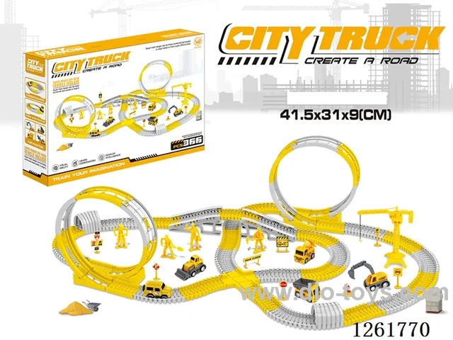 B/O engineering rail car (without night light 266PCS, 2 AAA batteries not included)
