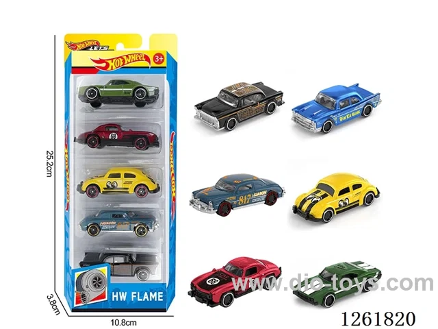 1:64 free wheel alloy car 5PCS