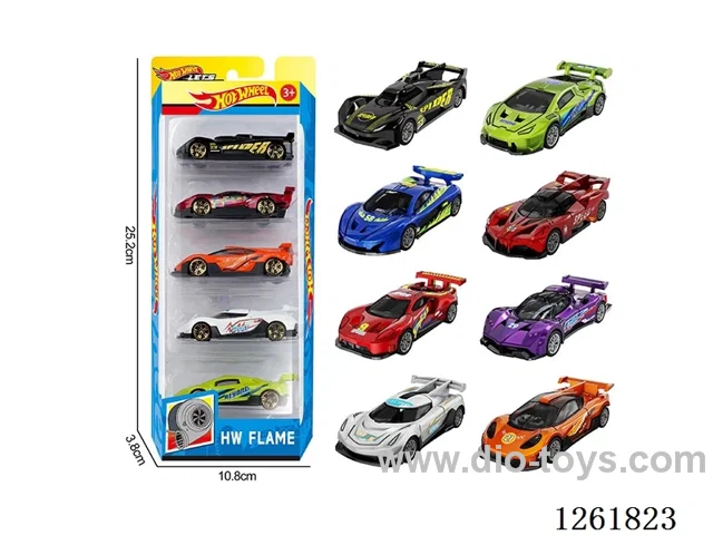 1:64 free wheel alloy car 5PCS