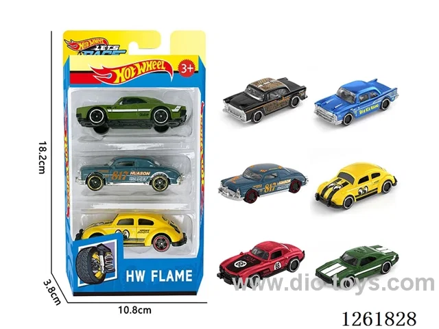 1:64 free wheel alloy car 3PCS