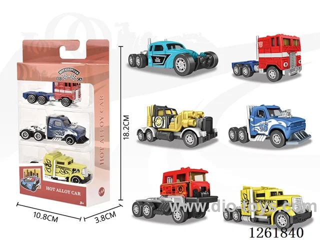 1:64 free wheel alloy car 3PCS
