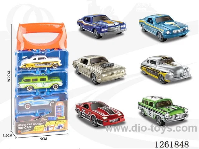 1:64 free wheel alloy car 4PCS