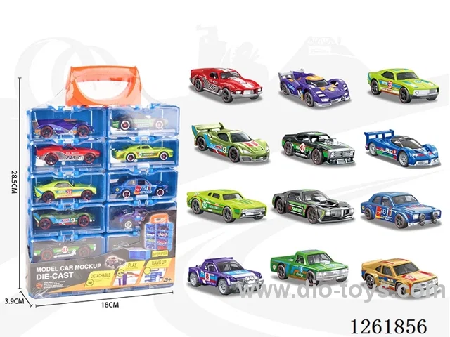 1:64 free wheel alloy car 12PCS