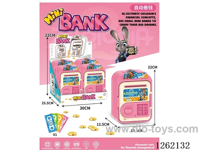 Zootopia Trolley Suitcase Piggy Bank 4PCS