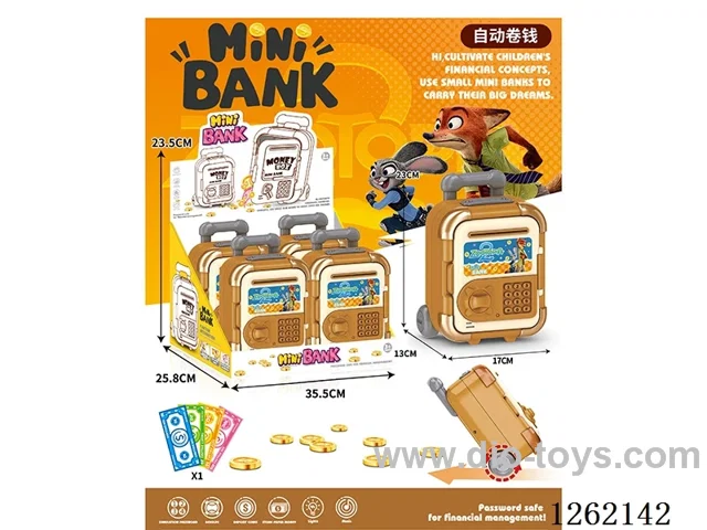 Zootopia Trolley Suitcase Piggy Bank 4PCS