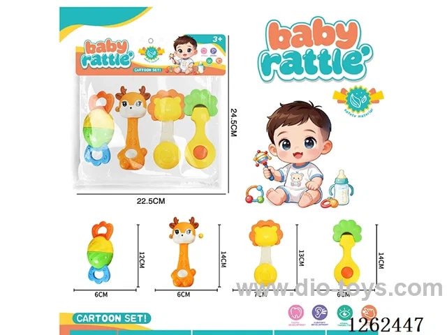 4PCS Rattle Teether