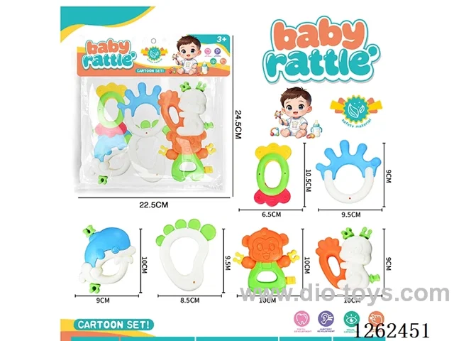 6PCS Rattle Teether
