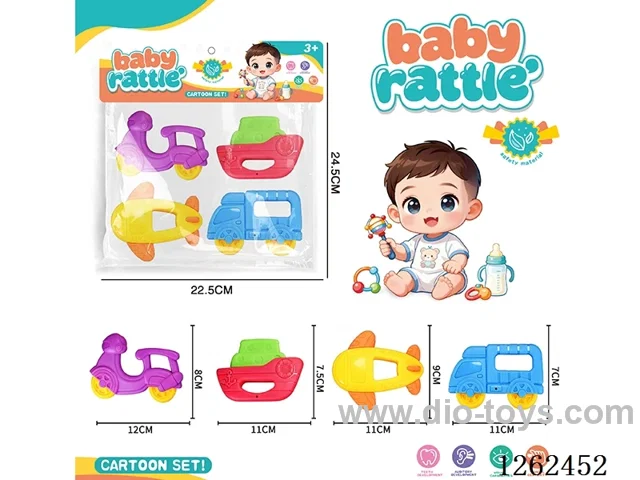 4PCS Rattle Teether