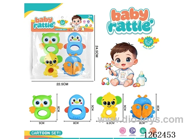 4PCS Rattle Teether