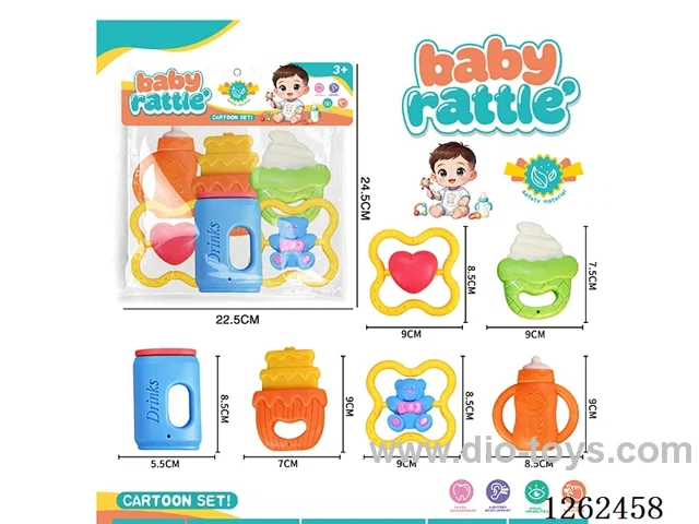 6PCS Rattle Teether