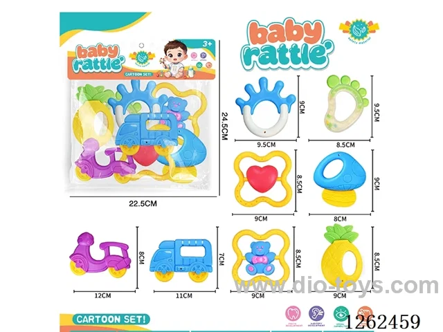 8PCS Rattle Teether