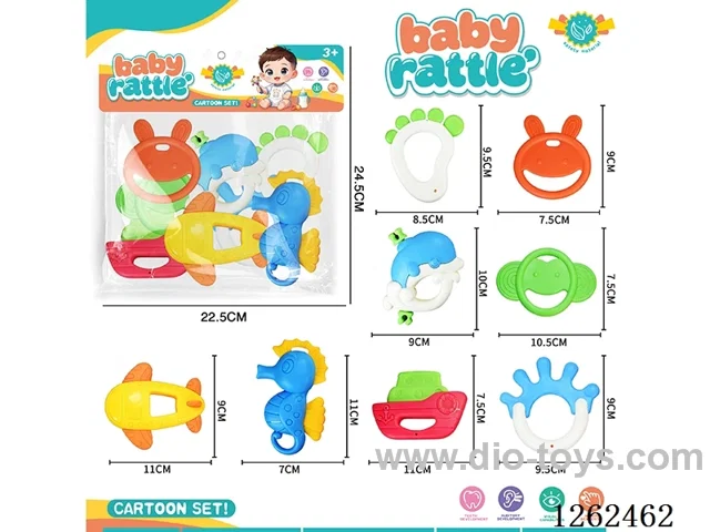 8PCS Rattle Teether