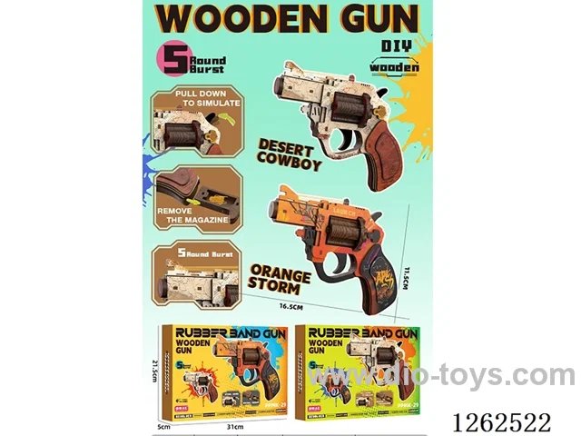 Rubber Band Wooden Pistol