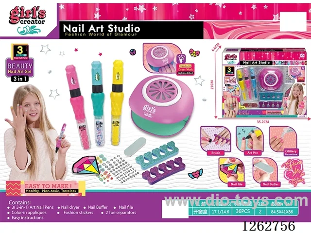 Nail Art Pen + Hair Dryer Set (not included battery)