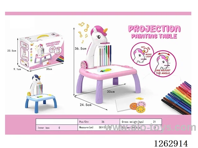 Music Projection Writing Learning Table (Big Unicorn)not included battery