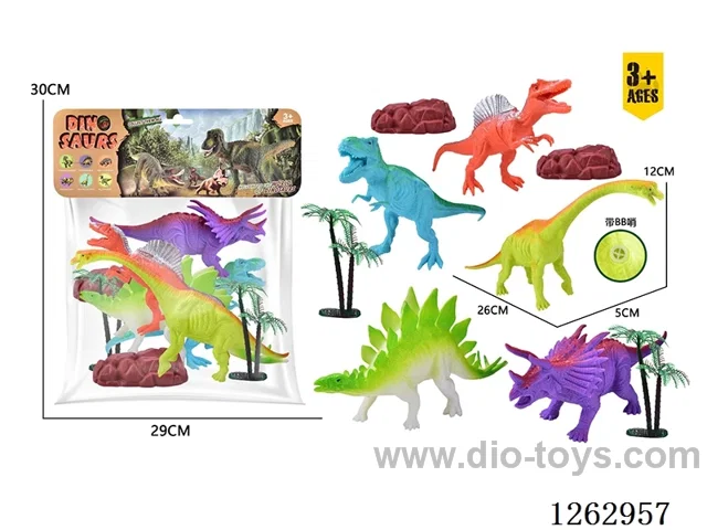 Soft rubber dinosaur (with BB whistle)