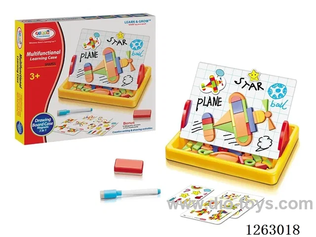 Learning drawing box (white checkered iron plate)