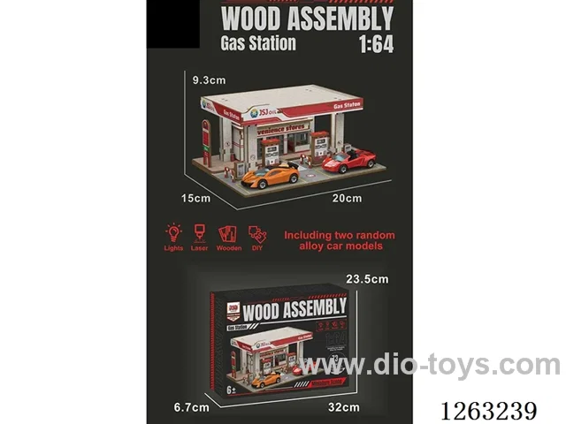 DIY Wooden Assembly Gas Station Model (CPC)
