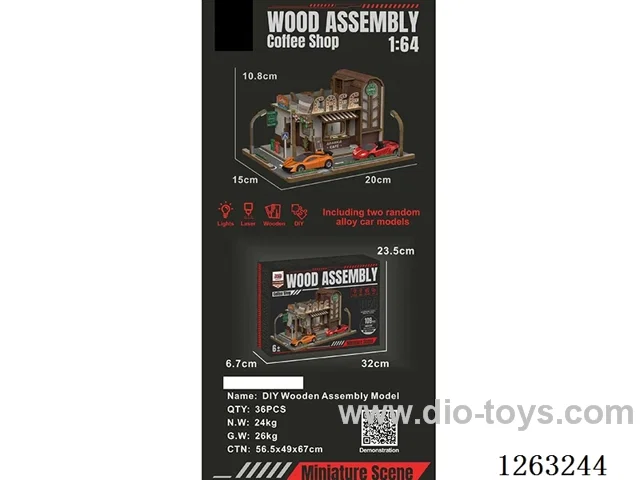 DIY Wooden Assembly Coffee Shop Model (CPC)