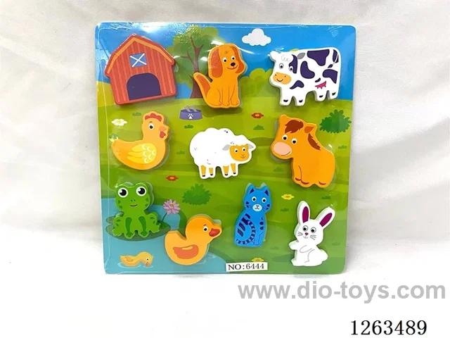 Wooden Velcro 3D Positioning Game (Farm)