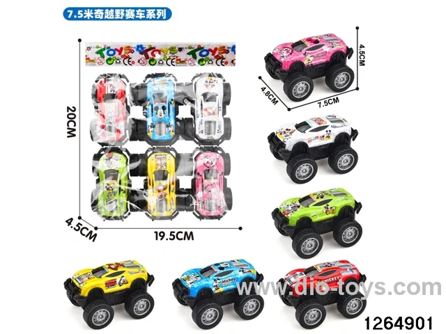 6pcs metal pull back car
