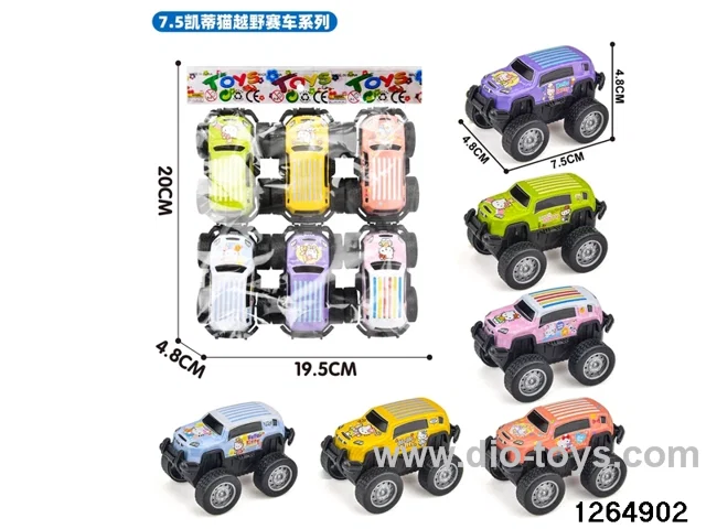 6pcs metal pull back car