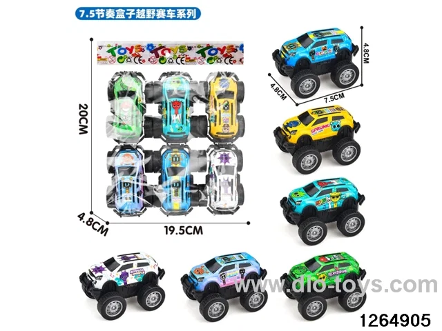 6pcs metal pull back car
