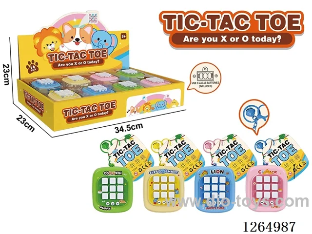 Keychain Electronic Tic-Tac-Toe Game 16PCS