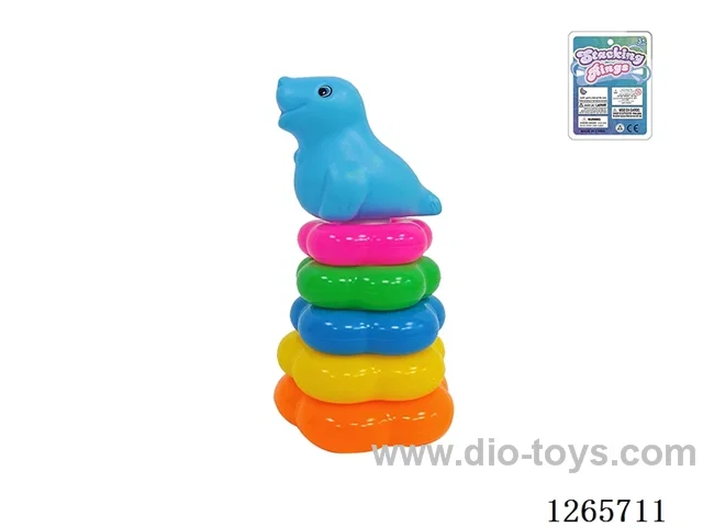 5-Layer Floral Rainbow Stackable Rings (Sea Lion)