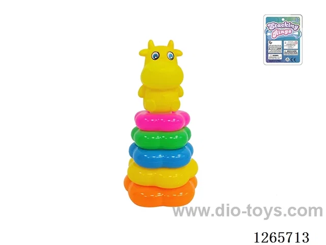 5-Layer Floral Rainbow Stackable Rings (Little Cow)