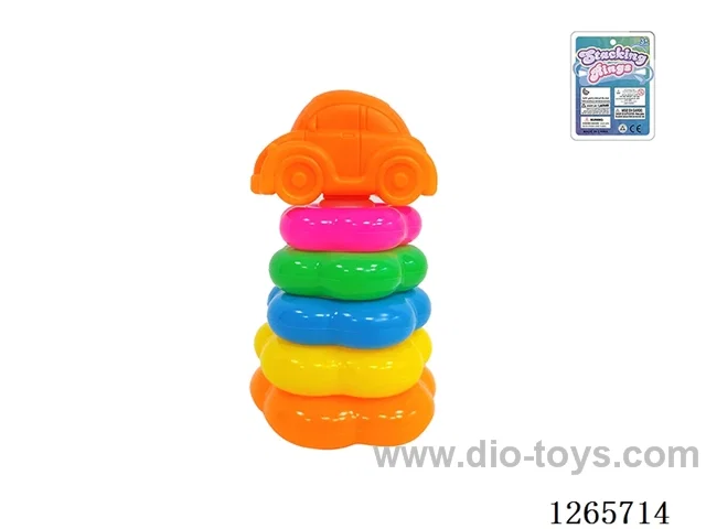 5-Layer Floral Rainbow Stackable Rings (Car)
