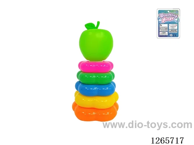 5-Layer Floral Rainbow Stacking Rings (Apple)