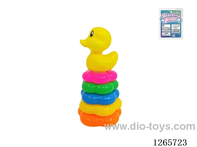 5-Layer Floral Rainbow Stacking Rings (Big-Headed Duck)