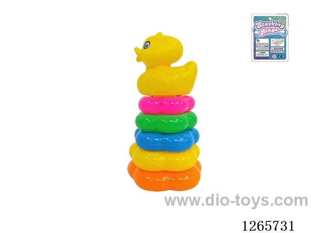 5-Layer Floral Rainbow Stackable Rings (Dudu Duck)