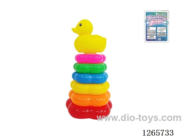 6-Layer Floral Rainbow Stackable Rings (Little Duck)
