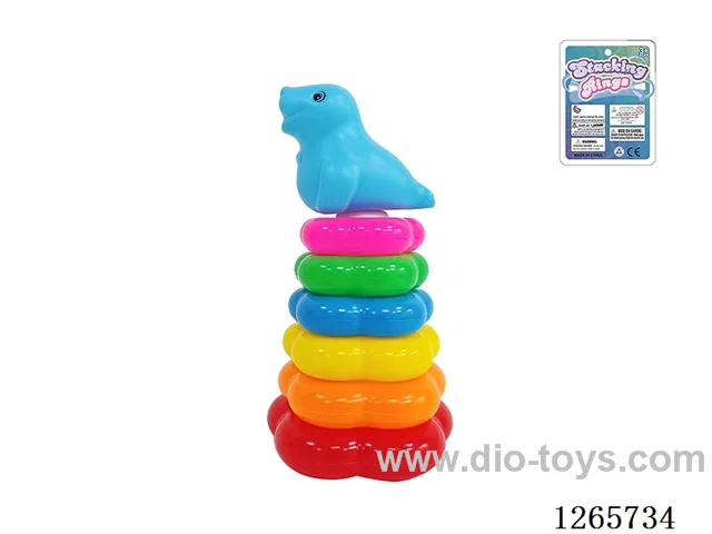 6-Layer Floral Rainbow Stackable Rings (Sea Lion)