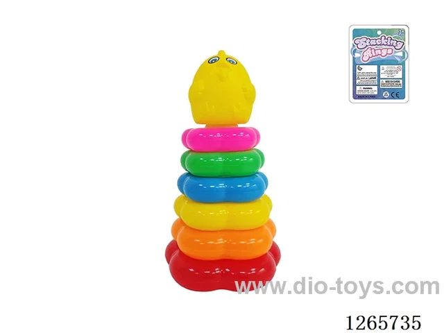 6-Layer Floral Rainbow Stackable Rings (Chick)