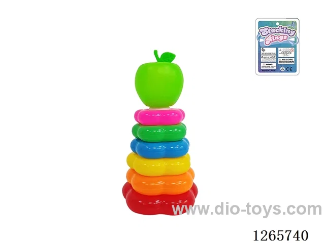 6-Layer Floral Rainbow Stackable Rings (Apple)