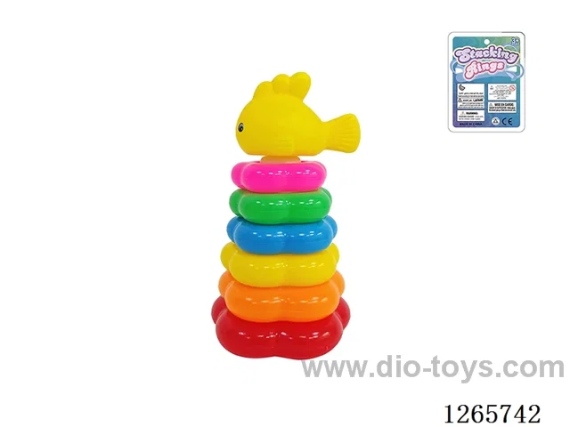 6-Layer Floral Rainbow Stackable Rings (Fish)