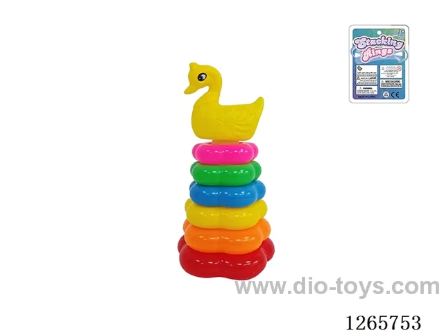 6-Layer Floral Rainbow Stackable Rings (Swan)