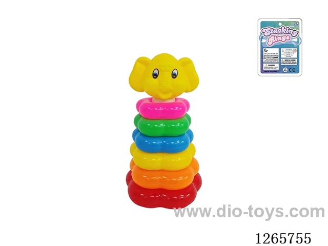 6-Layer Floral Rainbow Stackable Rings (Dumbo)