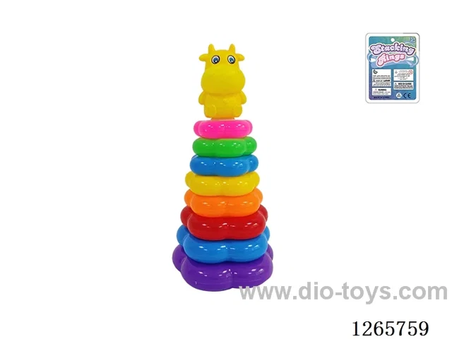 8-Layer Floral Rainbow Stackable Rings (Calf)
