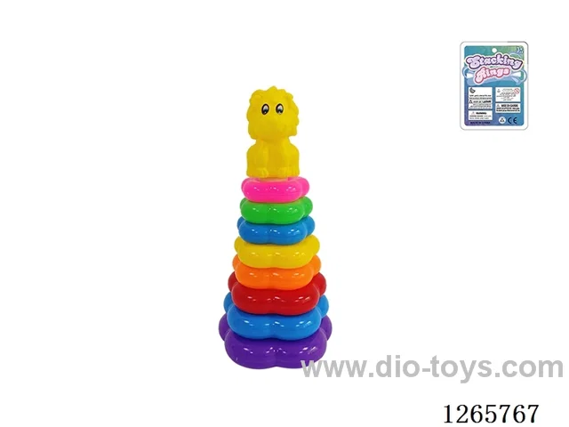 8-Layer Floral Rainbow Stackable Rings (Lion)