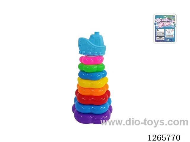 8-Layer Floral Rainbow Stackable Rings (Ship)