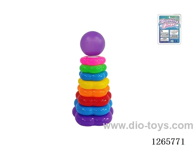 8-Layer Floral Rainbow Stackable Rings (Ball)